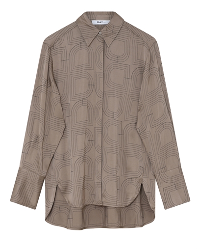 Day Birger et Mikkelsen - Stella Fluid Viscose Stitch Bluse - Walnut